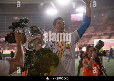 Sevilla, Spanien. 06. Mai 2023. 6. Mai 2023; Estadio de La Cartuja Stadium, Sevilla, Spanien, Spanisches Fußballfinale Copa del Rey, Real Madrid gegen Osasuna; Courtois 900/Cordon Press Credit: CORDON PRESS/Alamy Live News Stockfoto