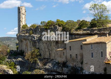 Mittelalterliches Dorf Minerve im französischen Departement Aude Stockfoto