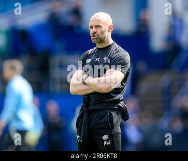 Sheffield, Großbritannien. 07. Mai 2023. Derby County Manager Paul Warne vor dem Sky Bet League 1 Spiel Sheffield Wednesday vs Derby County in Hillsborough, Sheffield, Großbritannien, 7. Mai 2023 (Foto von Ben Roberts/News Images) in Sheffield, Großbritannien, am 5./7. Mai 2023. (Foto: Ben Roberts/News Images/Sipa USA) Guthaben: SIPA USA/Alamy Live News Stockfoto