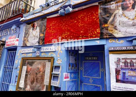 La Comedie Italienne Fassade des Theaters, Paris, Frankreich. Stockfoto