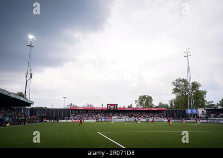 Rotterdam, Niederlande. 07. Mai 2023. Rotterdam - Überblick über das Stadion während des Spiels Excelsior gegen Feyenoord im Van Donge & De Roo Stadion am 7. Mai 2023 in Rotterdam, Niederlande. Kredit: Box to box images/Alamy Live News Stockfoto