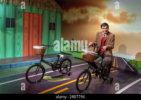 Shah Alam, Malaysia - April 17,2023 : Mr. Beans Wachsfigur auf dem Red Carpet 2 in I-City Shah Alam. Stockfoto