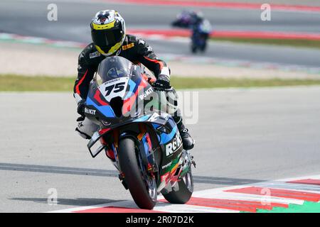 7. Mai 2023: Circuit de Barcelona, Catalunya, Barcelona, Spanien: FIM Superbike-Weltmeisterschaft Barcelona 2023: Rennen 2, Ivo Miguel auf seinem BMW Stockfoto