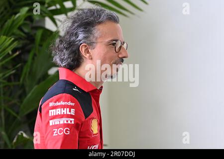 Miami, USA. 06. Mai 2023. MIAMI, Florida, USA 06. Mai 2023; Laurent MEKIES (FRA), FERRARI Sporting Director, FIA Grand Prix of MIAMI Formula 1 in the Miami Gardens around the Dolphins American Football Stadium, F1 in den USA, gebührenpflichtiges Bild - Foto: © Paolo PEDICELLI/ATP images (PEDICELLI Paolo/ATP/SPP) Guthaben: SPP Sport Press Photo. Alamy Live News Stockfoto