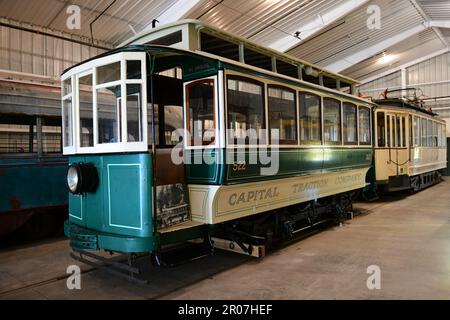 Vereinigte Staaten Maryland Colesville Montgomery County National Capital Trolley Museum - Straßenbahnpassagiere Capital Transit Street Car Stockfoto