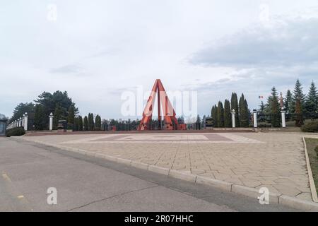 Chisinau, Moldawien - 8. März 2023: Kriegsdenkmal Ewigkeit in Chisinau. Stockfoto