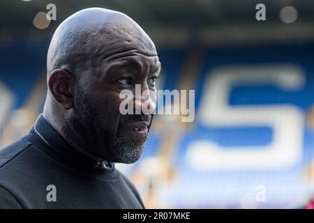 Sheffield, Großbritannien. 07. Mai 2023. Sheffield Wednesday Manager Darren Moore nach dem Sky Bet League 1 Spiel Sheffield Wednesday vs Derby County in Hillsborough, Sheffield, Großbritannien, 7. Mai 2023 (Foto von Ben Roberts/News Images) in Sheffield, Großbritannien, am 5./7. Mai 2023. (Foto: Ben Roberts/News Images/Sipa USA) Guthaben: SIPA USA/Alamy Live News Stockfoto