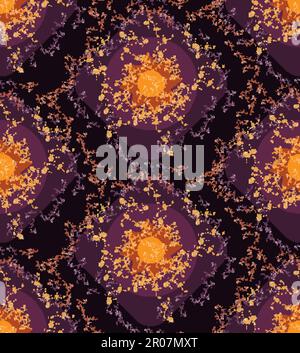 Grunge bunte Halloween geometrische nahtlose Muster. Vektor Stock Vektor