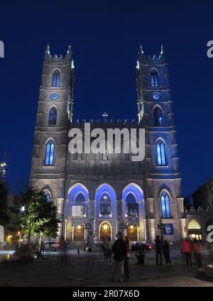 Notre Dame Kirche, Rue Notre-Dame, Montreal, Quebec, Kanada Stockfoto