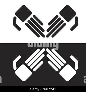 Vektor einfach Roboterhände, hohe Robototechnics symbol Stock Vektor