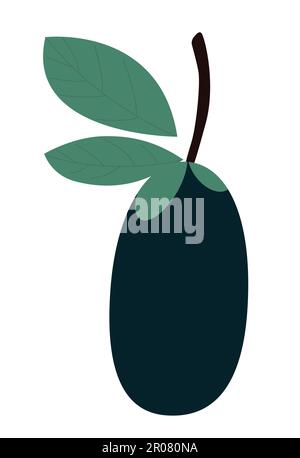 Einfache Pflaume. Vektordarstellung EPS10 Stock Vektor