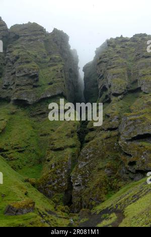 24. Juli 2022, Island, Raudfeldsgjá: Raudfeldsgjá ist eine Schlucht auf der Snæfellsnes-Halbinsel in Island. Island ist Europas westlichstes Land im Nordatlantik. Foto: Finn Huwald/dpa Stockfoto