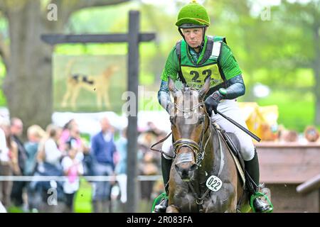 Aistis Vitkauskas reitet am 7. Mai 2023 als Commander VG im Cross Country bei Badminton Horse Trials in Badminton, Gloucester, Großbritannien. Foto von Phil Hutchinson. Nur redaktionelle Verwendung, Lizenz für kommerzielle Verwendung erforderlich. Keine Verwendung bei Wetten, Spielen oder Veröffentlichungen von Clubs/Ligen/Spielern. Kredit: UK Sports Pics Ltd/Alamy Live News Stockfoto