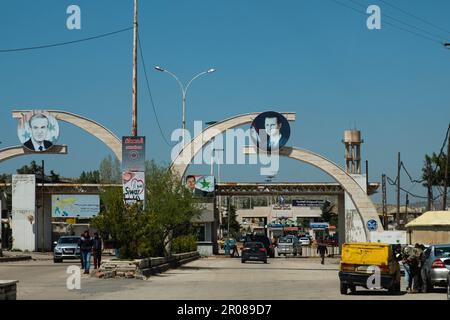 Libanesische Grenze, Syrien - Mai 2023: Die Syrische Libanesische Grenze Stockfoto