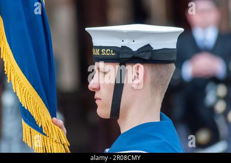 Glasgow, Schottland, Großbritannien. 7. Mai 2023. Zur Feier der Krönung von König Karl III Kredit: Skully/Alamy Live News Stockfoto