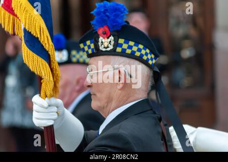 Glasgow, Schottland, Großbritannien. 7. Mai 2023. Zur Feier der Krönung von König Karl III Kredit: Skully/Alamy Live News Stockfoto