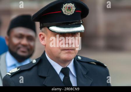 Glasgow, Schottland, Großbritannien. 7. Mai 2023. Zur Feier der Krönung von König Karl III Kredit: Skully/Alamy Live News Stockfoto