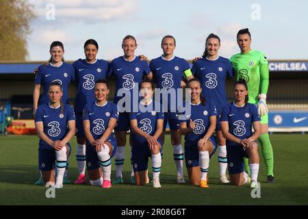 London, Großbritannien. 07. Mai 2023. London, Mai 7. 2023: Chelsea-Teamfoto beim Barclays FA Womens Super League-Spiel zwischen Chelsea und Everton United in Kingsmeadow, London, England. (Pedro Soares/SPP) Kredit: SPP Sport Press Photo. Alamy Live News Stockfoto