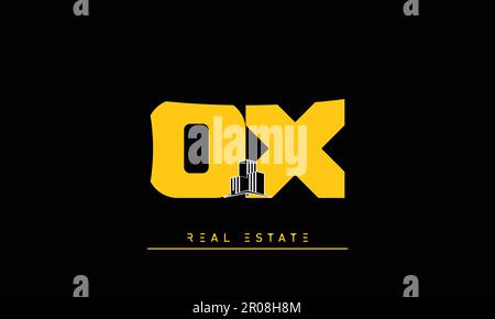 Real Estate Briefen Modern Creative Logo OX, XO Stock Vektor