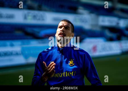 Randers, Dänemark. 07. Mai 2023. Ohi Omoijuanfo aus Broendby, GESEHEN vor dem 3F. Superliga-Spiel zwischen Randers FC und Broendby IF im Cepheus Park in Randers. (Foto: Gonzales Photo/Alamy Live News Stockfoto