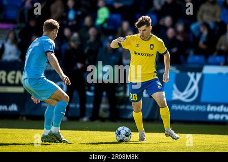 Randers, Dänemark. 07. Mai 2023. Mathias Kvistgaarden (36) aus Broendby, FALLS während des 3F stattfindenden Superliga-Spiels zwischen Randers FC und Broendby IF im Cepheus Park in Randers gesehen. (Foto: Gonzales Photo/Alamy Live News Stockfoto