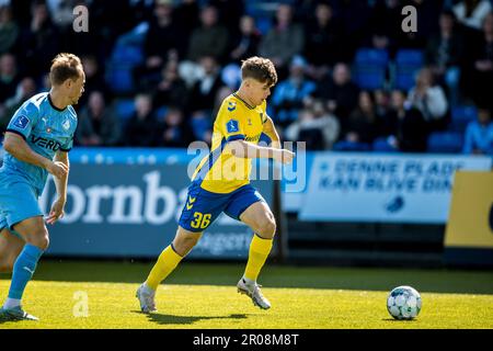 Randers, Dänemark. 07. Mai 2023. Mathias Kvistgaarden (36) aus Broendby, FALLS während des 3F stattfindenden Superliga-Spiels zwischen Randers FC und Broendby IF im Cepheus Park in Randers gesehen. (Foto: Gonzales Photo/Alamy Live News Stockfoto