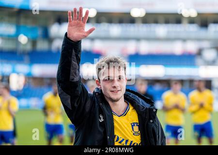 Randers, Dänemark. 07. Mai 2023. Hakon Evjen aus Broendby, WENN nach dem 3F. Superliga-Spiel zwischen Randers FC und Broendby IF im Cepheus Park in Randers gesehen. (Foto: Gonzales Photo/Alamy Live News Stockfoto