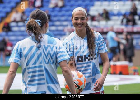 Liverpool, Großbritannien. 07. Mai 2023. Liverpool, England, Mai 7. 2023: DEYNA Castellanos (10 Manchester City) wärmt sich während des Barclays Womens Super League-Spiels zwischen Liverpool und Manchester City im Prenton Park in Liverpool, England auf (Natalie Mincher/SPP) Guthaben: SPP Sport Press Photo. Alamy Live News Stockfoto