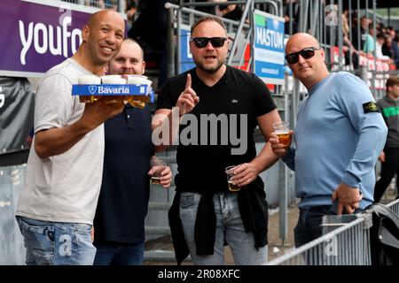 Rotterdam, Niederlande. 07. Mai 2023. ROTTERDAM, NIEDERLANDE - MAI 7: Unterstützer während des niederländischen Eredivisie-Spiels zwischen Excelsior Rotterdam und Feyenoord im Van Dongen & De Roo Stadion am 7. Mai 2023 in Rotterdam, Niederlande (Foto von Hans van der Valk/Orange Pictures) Credit: Orange Pics BV/Alamy Live News Stockfoto