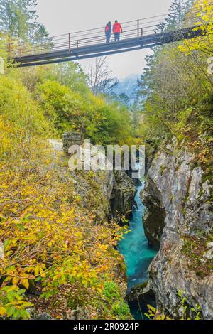 Große Soca-Schlucht (Velika korita Soce), Triglavski-Nationalpark, Slowenien Stockfoto