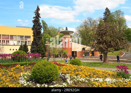 Vrnjacka Banja Stadtzentrum Stockfoto