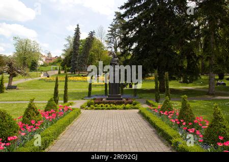 Vrnjacka Banja Stadtzentrum Stockfoto