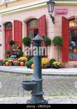 Architektonische Details der schönen und künstlerischen Stadt Prag Hauptstadt der Tschechischen Republik Stockfoto