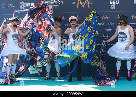 Liverpool, Großbritannien. 07. Mai 2023. Let 3 nimmt an der Big Eurovision Welcome Party der National Lottery in der St. George's Hall in Liverpool, Großbritannien, Teil. Foto: Sanjin Strukic/PIXSELL Credit: Pixsell/Alamy Live News Stockfoto