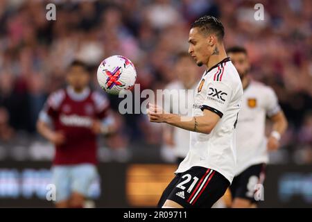 London Stadium, London, Großbritannien. 7. Mai 2023. Premier League Football, West Ham United gegen Manchester United; Antony of Manchester United Credit: Action Plus Sports/Alamy Live News Stockfoto