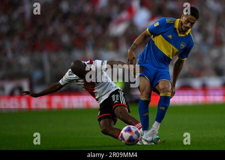 Buenos Aires, Argentinien. 07. Mai 2023. Argentinien, Buenos Aires - 07. Mai 2023: Ein Spiel Torneo Binance 2023 von Argentinien Liga Profesional Match zwischen River Plate und Boca Juniors am Estadio Monumental, Buenos Aires, Argentinien. Foto: SFSI/Diego Halisz Credit: Sebo47/Alamy Live News Stockfoto