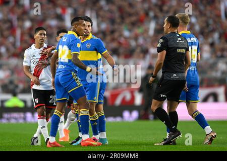 Buenos Aires, Argentinien. 07. Mai 2023. Argentinien, Buenos Aires - 07. Mai 2023: Ein Spiel Torneo Binance 2023 von Argentinien Liga Profesional Match zwischen River Plate und Boca Juniors am Estadio Monumental, Buenos Aires, Argentinien. Foto: SFSI/Diego Halisz Credit: Sebo47/Alamy Live News Stockfoto