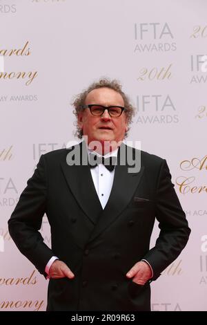Dublin, Irland. 7. Mai 2023 Colm Meaney kommt auf dem roten Teppich bei den Irish Film and Television Awards (IFTAs), Dublin Royal Convention Centre. Kredit: Doreen Kennedy/Alamy Live News. Stockfoto