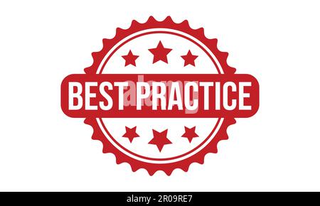 Best Practice-Gummistempel. Rote Best-Practice-Abbildung: Gummigrunge-Dichtungsvektor Stock Vektor