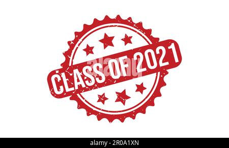 Klasse des 2021-Stempels aus Gummi. Abbildung der Klasse des 2021-Dichtungsvektors des Grunge-Stempels Stock Vektor