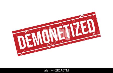 Dämonetisierter Gummistempel. Illustration Des Dämonetisierten Grunge Stamp Seal Vector Stock Vektor