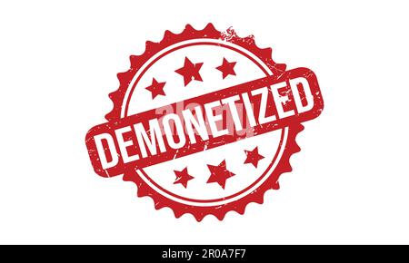 Dämonetisierter Gummistempel. Illustration Des Dämonetisierten Grunge Stamp Seal Vector Stock Vektor