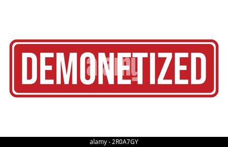 Dämonetisierter Gummistempel. Illustration Des Dämonetisierten Grunge Stamp Seal Vector Stock Vektor