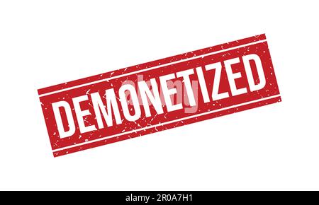 Dämonetisierter Gummistempel. Illustration Des Dämonetisierten Grunge Stamp Seal Vector Stock Vektor