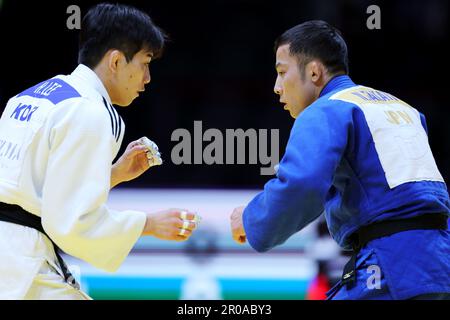 (L-R) Harim Lee (KOR), Naohisa Takato (JPN), 7. MAI 2023 - Judo : World Judo Championships Doha 2023 Männer -60kg Bronze Medal Match in Ali bin Hamad Al Attiyah Arena, Doha, Katar. (Foto: Naoki Nishimura/AFLO SPORT) Stockfoto