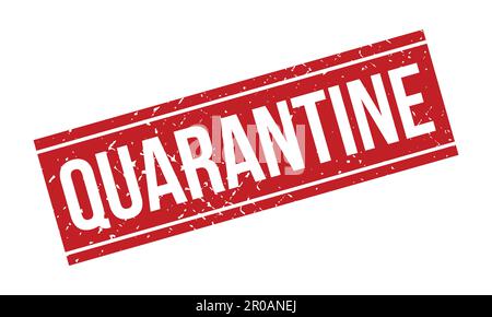 Quarantäne Gummistempel. Rote Quarantäne Gummi Grunge Stamp Seal Vector Illustration - Vector Stock Vektor