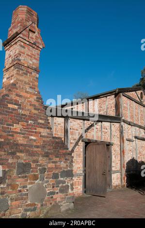 Die Künstlergemeinde Montsalvat wurde 1934 von Justus Jorgensen in Eltham, Melbourne, Australien, gegründet Stockfoto