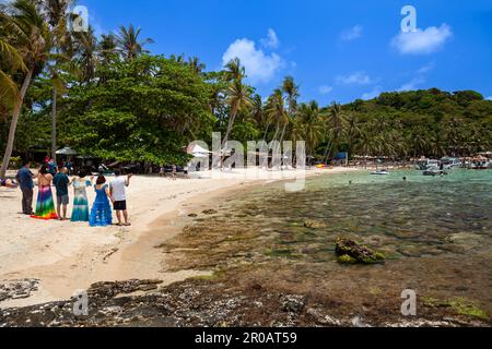 Strand der Insel May Rut Trong, in der Nähe der Insel Phu Quoc, Vietnam, Asien Stockfoto