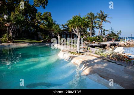 Swimmingpool des Rocks Beach Boutique Resort, Phu Quoc Insel, Phu Quoc, Vietnam, Asien Stockfoto