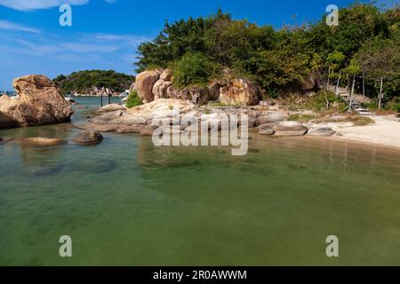 Strand in Sao Bien, Provinz Ninh Thuan, Vietnam, Asien Stockfoto